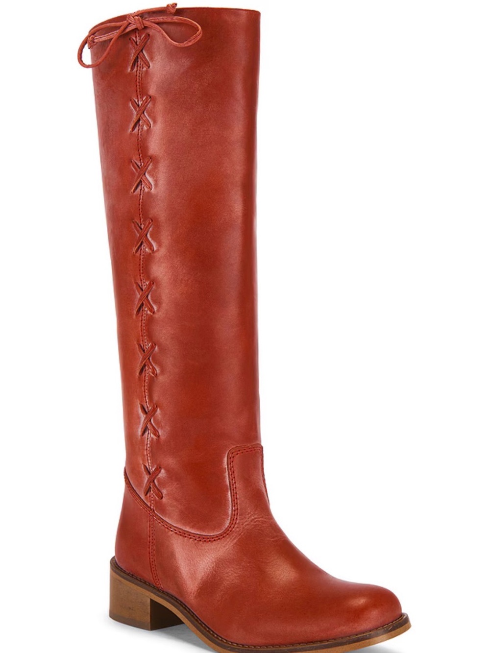 Red lace up Dico Copenhagen boots
